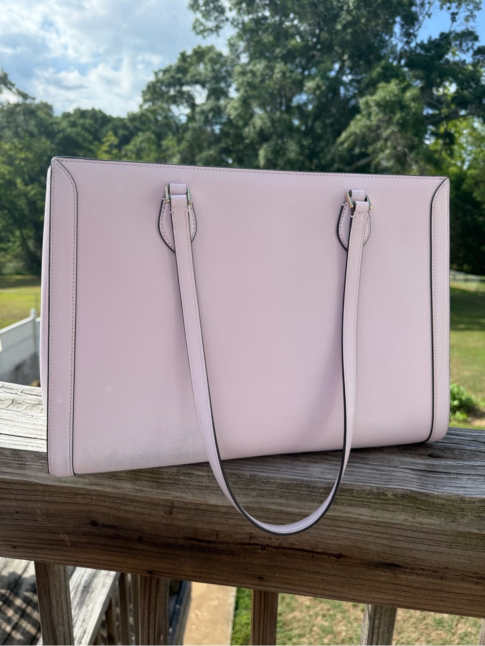 Authentic Kate Spade Madison Saffiano East West leather laptop case - Picture 3 of 10